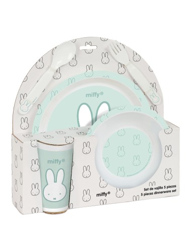 Set de vaisselle pour enfants Miffy Menta (5 Pièces)