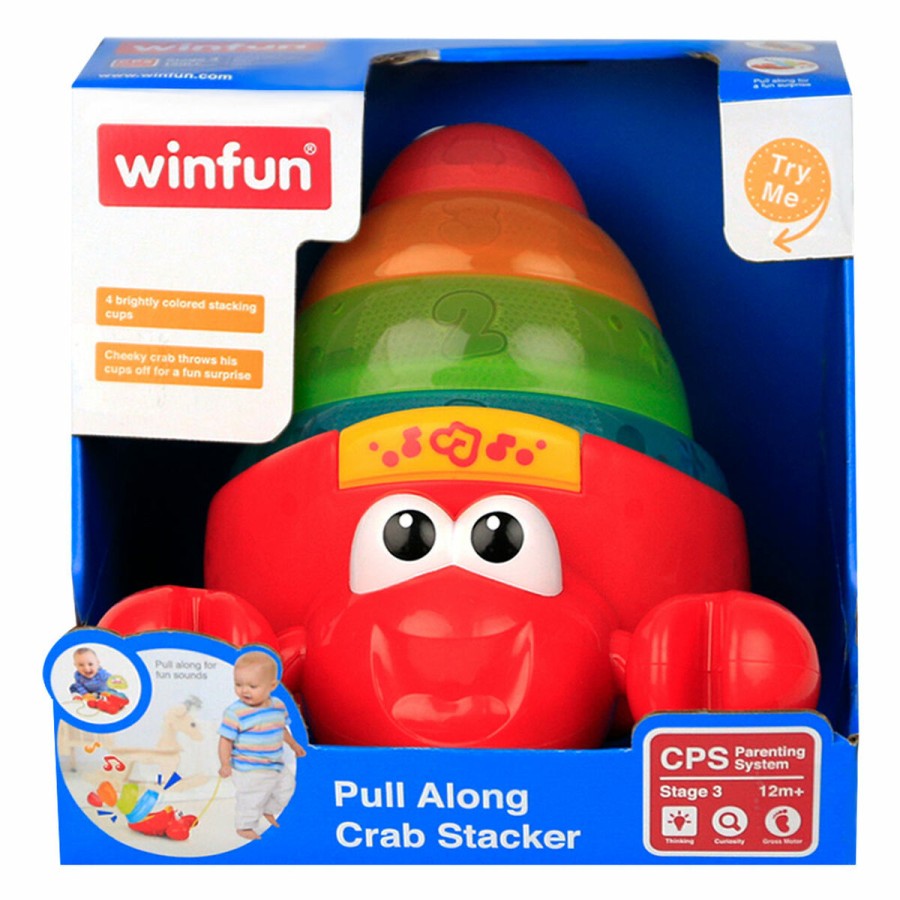 Spielzeug zum Ziehen Winfun Krabbe Kunststoff 19,5 x 17 x 21,5 cm (6 S