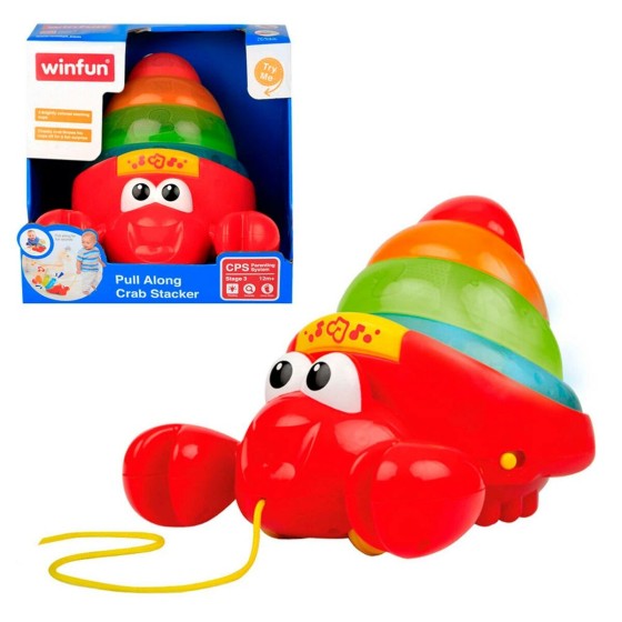 Spielzeug zum Ziehen Winfun Krabbe Kunststoff 19,5 x 17 x 21,5 cm (6 S