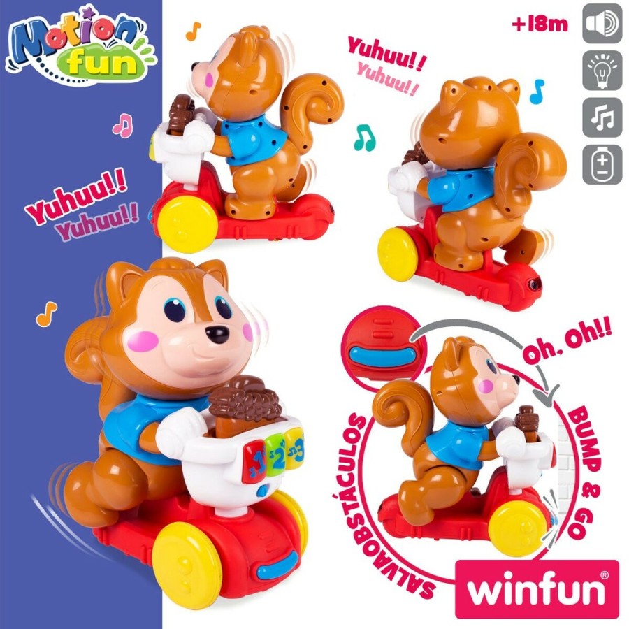 Musik-Spielzeug Winfun Eichhörnchen 24,5 x 27,5 x 14 cm (4 Stück)