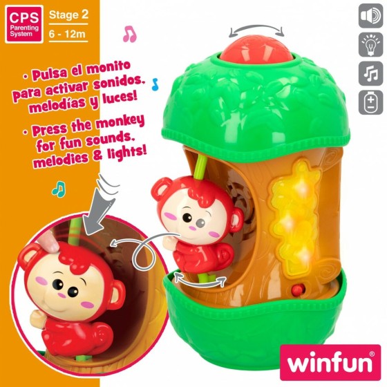 Interactive Toy for Babies Winfun Monkey 11,5 x 20,5 x 11,5 cm (6 Unit