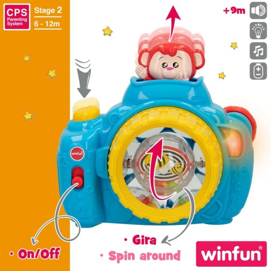 Spielzeugkamera für Kinder Winfun Blau 17 x 16,5 x 8 cm (6 Stück)