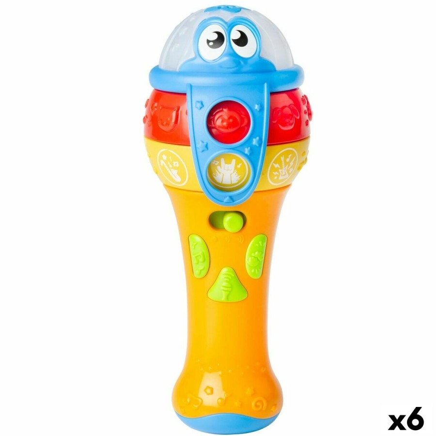 Spielzeugmikrofon Winfun 7,5 x 19 x 7,8 cm (6 Stück)