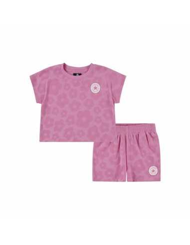 Ensemble de Sport pour Enfants Converse Floral Jacquard Rose foncé