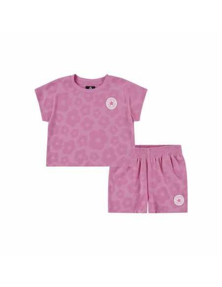 Ensemble de Sport pour Enfants Converse Floral Jacquard Rose foncé