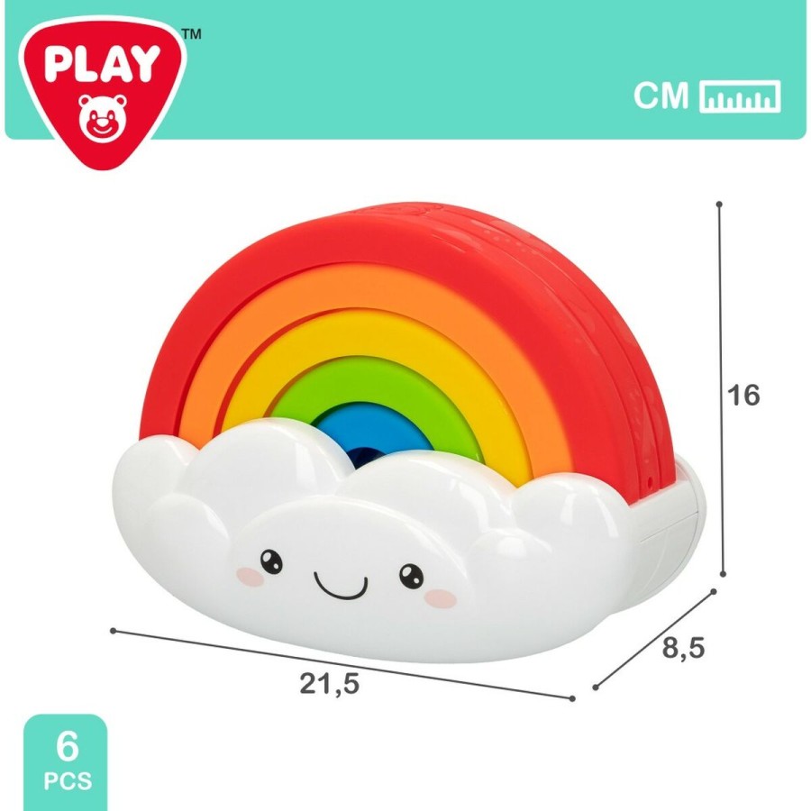 Geschicklichkeitsspiel für Babys PlayGo Regenbogen 6 Stücke 21,5 x 1