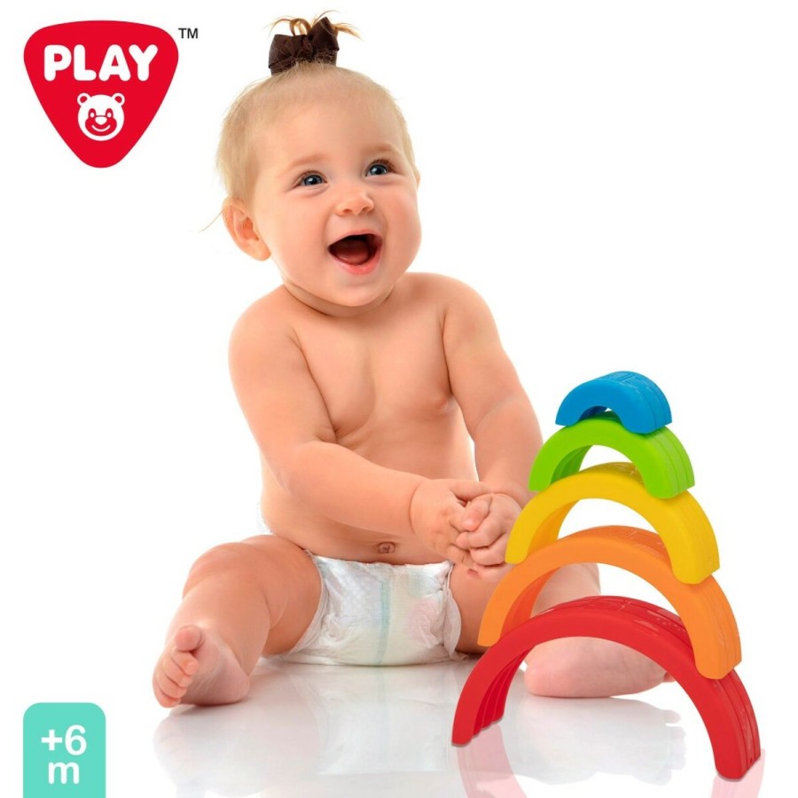 Geschicklichkeitsspiel für Babys PlayGo Regenbogen 6 Stücke 21,5 x 1