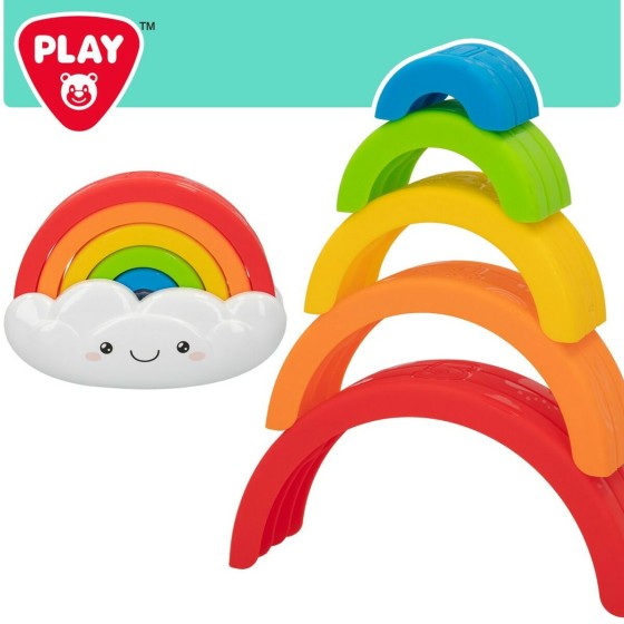 Geschicklichkeitsspiel für Babys PlayGo Regenbogen 6 Stücke 21,5 x 1