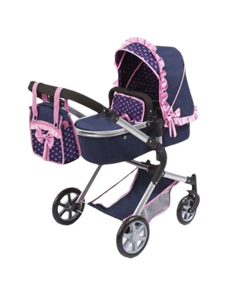 Doll Stroller Reig Combi 62 cm 82 x 79 x 38,5 cm Navy Blue