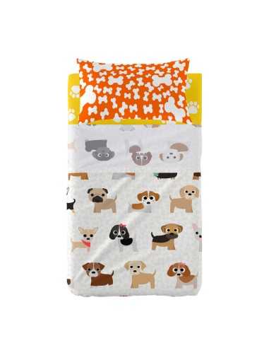 Cot Bedding Set HappyFriday Multicolour Baby Crib Dog 2 Pieces