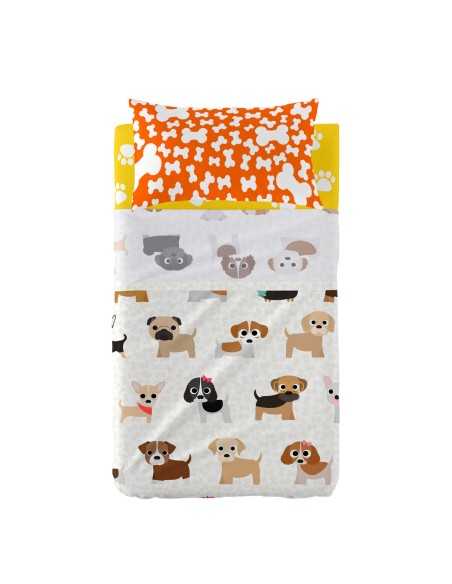 Cot Bedding Set HappyFriday Multicolour Baby Crib Dog 2 Pieces