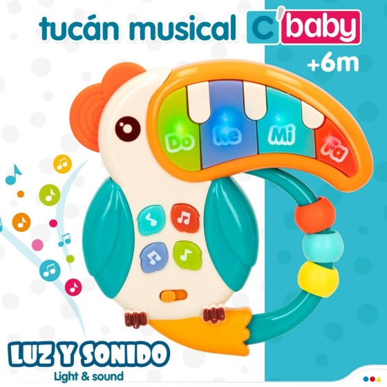Sonaglio Musicale Colorbaby Tucán 14,5 x 14,5 x 3 cm (6 Unità)