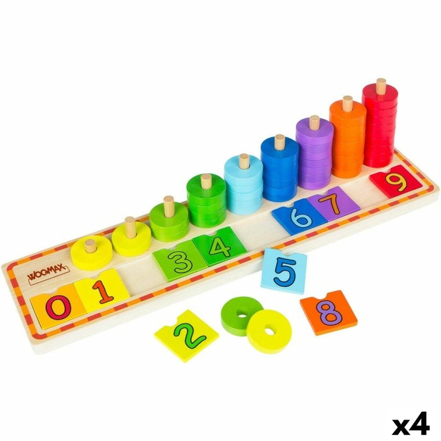 Jeu Éducation Enfant Woomax Numéros 56 Pièces 4 Unités 43 x 11 x 1