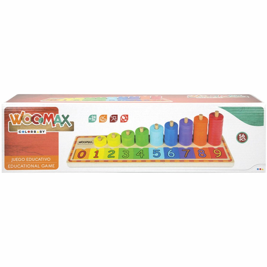 Jeu Éducation Enfant Woomax Numéros 56 Pièces 4 Unités 43 x 11 x 1