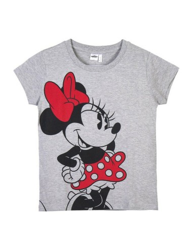 Child's Short Sleeve T-Shirt Minnie Mouse Grey