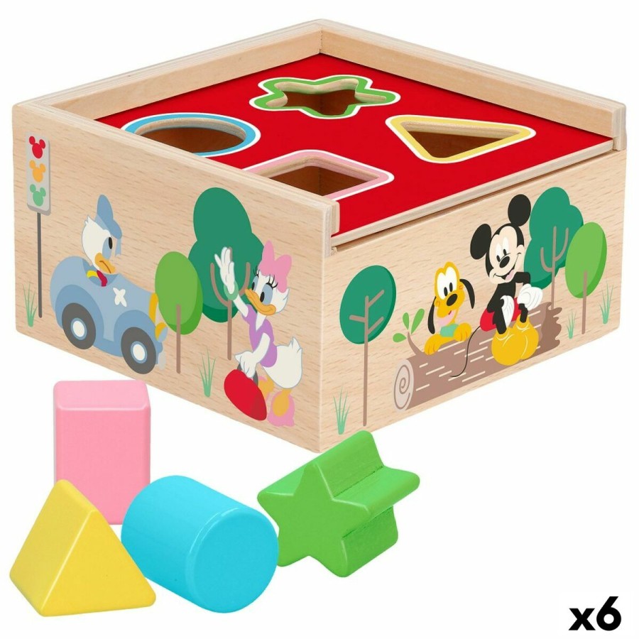 Puzzle di Legno per Bambini Disney 5 Pezzi 13,5 x 7,5 x 13 cm (6 Unit