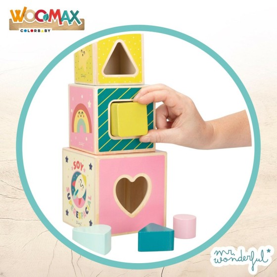 Building Blocks Mr. Wonderful 8 Pieces 12 x 12 x 12 cm (6 Units)