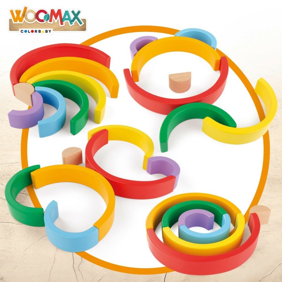 Geschicklichkeitsspiel Woomax Regenbogen 21 x 10 x 3,5 cm (12 Stück)