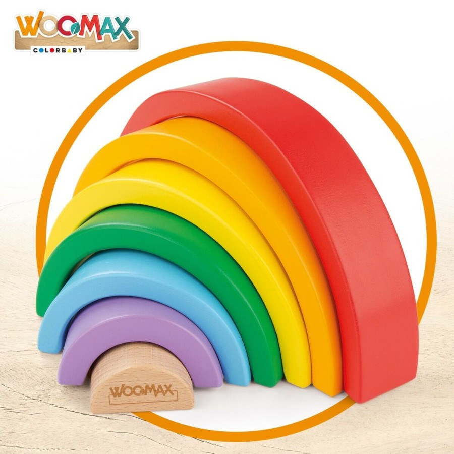 Geschicklichkeitsspiel Woomax Regenbogen 21 x 10 x 3,5 cm (12 Stück)