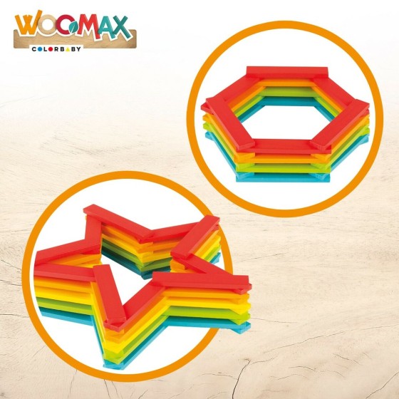 Konstruktionsspiel Woomax 100 Stücke 10 x 0,5 x 1,8 cm (6 Stück)