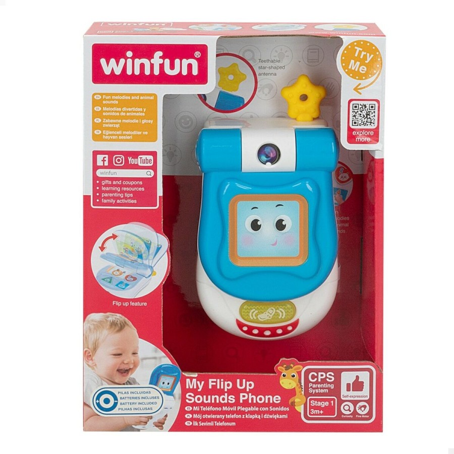 Spielzeug-Telefon Winfun 7 x 13,5 x 4,1 cm (6 Stück)