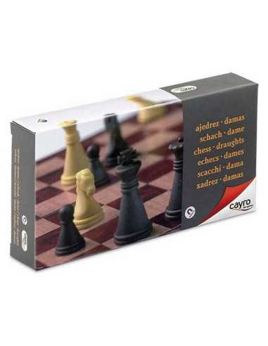 Chess and Checkers Board Magnetic Cayro C450 Plastic (16 x 16 cm)