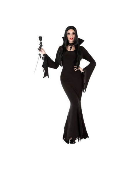 Costume for Adults Black Vampiress Ghost Sexy (1 Piece)