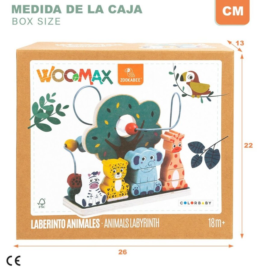 Geschicklichkeitsspiel für Babys Woomax tiere 25 x 22 x 10 cm (6 Stü