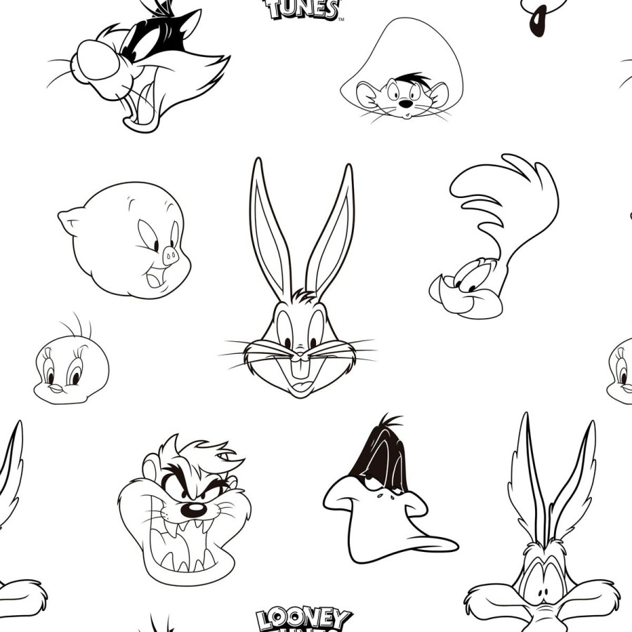 Copripiumino per Culla Looney Tunes Looney B&W 100 x 120 cm