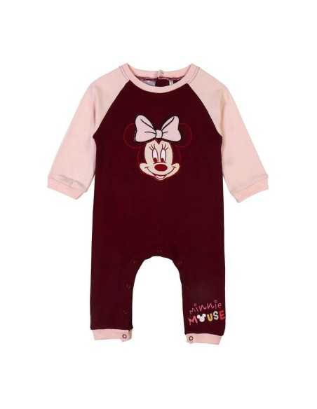 Langarm Strampelanzug Minnie Mouse Granatrot