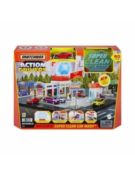 Playset di Veicoli Matchbox Action Drivers Super Clean Car Wash