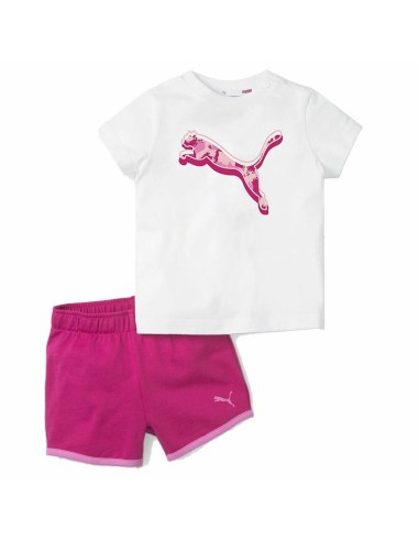 Completo Sportivo per Bambini Puma Minicats Alpha Rosa