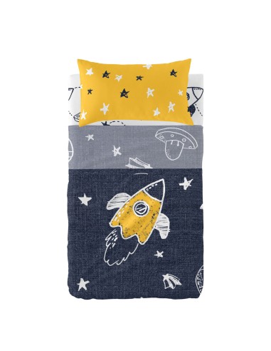 Bettwäsche-Set HappyFriday Mr Fox Starspace Bunt Babybettchen 2 Stücke