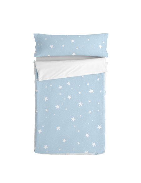 Housse de couette non rembourrée HappyFriday Basic Kids Little star Bleu 105 x 200 cm