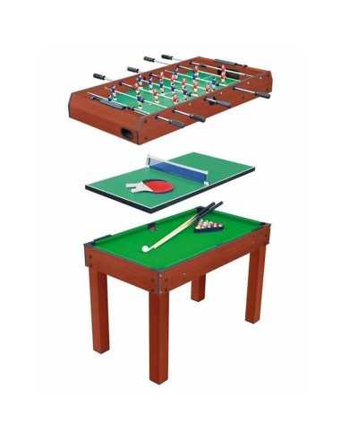 Table multi-jeux 120 x 80 x 61 cm 3-en-1