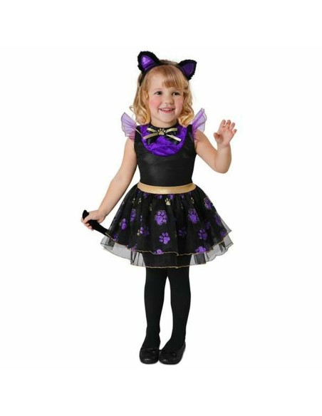 Costume for Children My Other Me Black Purple Little Cat (3 Pieces)