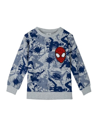 Jungen Sweater ohne Kapuze Spider-Man Grau