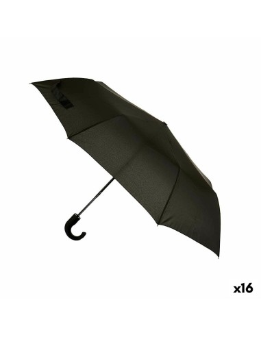 Regenschirm Schwarz Metall Stoff 100 x 100 x 62 cm (16 Stück)