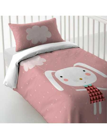 Cot Quilt Cover Haciendo el Indio Rabbit and Cloud