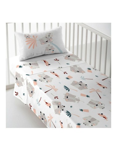 Cot Flat Sheet Cool Kids Wild And Free B 120 x 180 cm