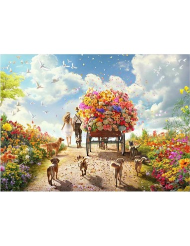 Puzzle Educa Flower Cart 1000 Stücke