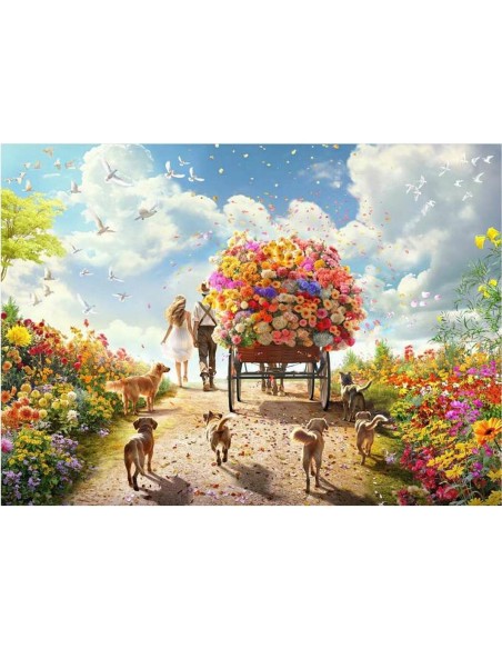 Puzzle Educa Flower Cart 1000 Stücke