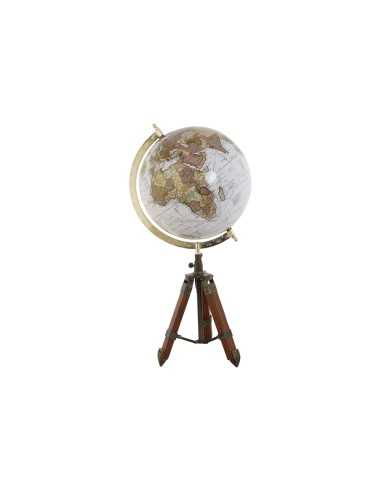 Globe terrestre Home ESPRIT Marron PVC Bois de manguier 27 x 25 x 55 cm