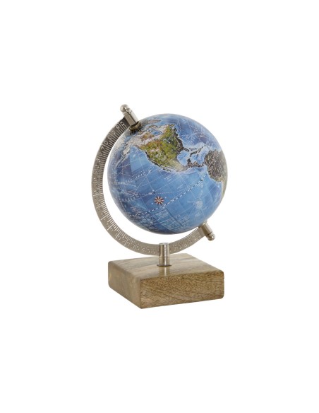 Globe Home ESPRIT Blue Brown PVC Mango wood 14 x 12 x 20 cm