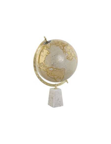 Terraqueo-Globus Home ESPRIT Weiß Gold PVC Marmor 27 x 25 x 40 cm