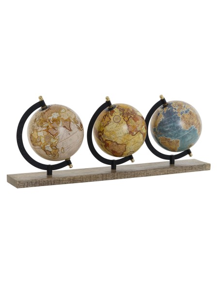 Globe Home ESPRIT Multicolour PVC Mango wood 50 x 12 x 19 cm