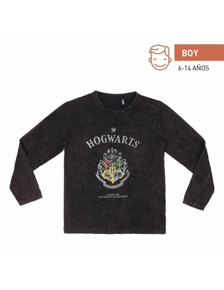 Jungen Langarm-T-Shirt Harry Potter Grau Dunkelgrau