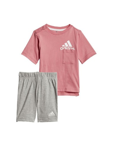 Completo Sportivo per Bambini Adidas Badge of Sport Summer Corallo