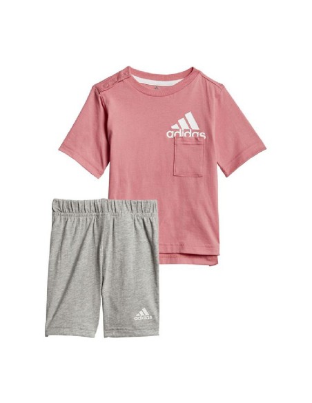 Completo Sportivo per Bambini Adidas Badge of Sport Summer Corallo