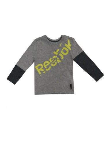 Maglia a Maniche Lunghe Reebok B LS TEE Grigio scuro